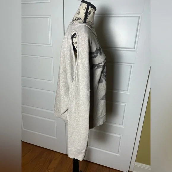 All Saints "Rosen Unai Sweat Cold Shoulder Sweatshirt Sz Medium - Picture 8 of 8